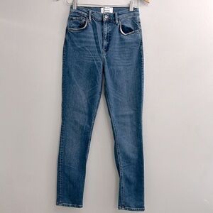 REFORMATION High & Skinny Jeans Rhine Wash